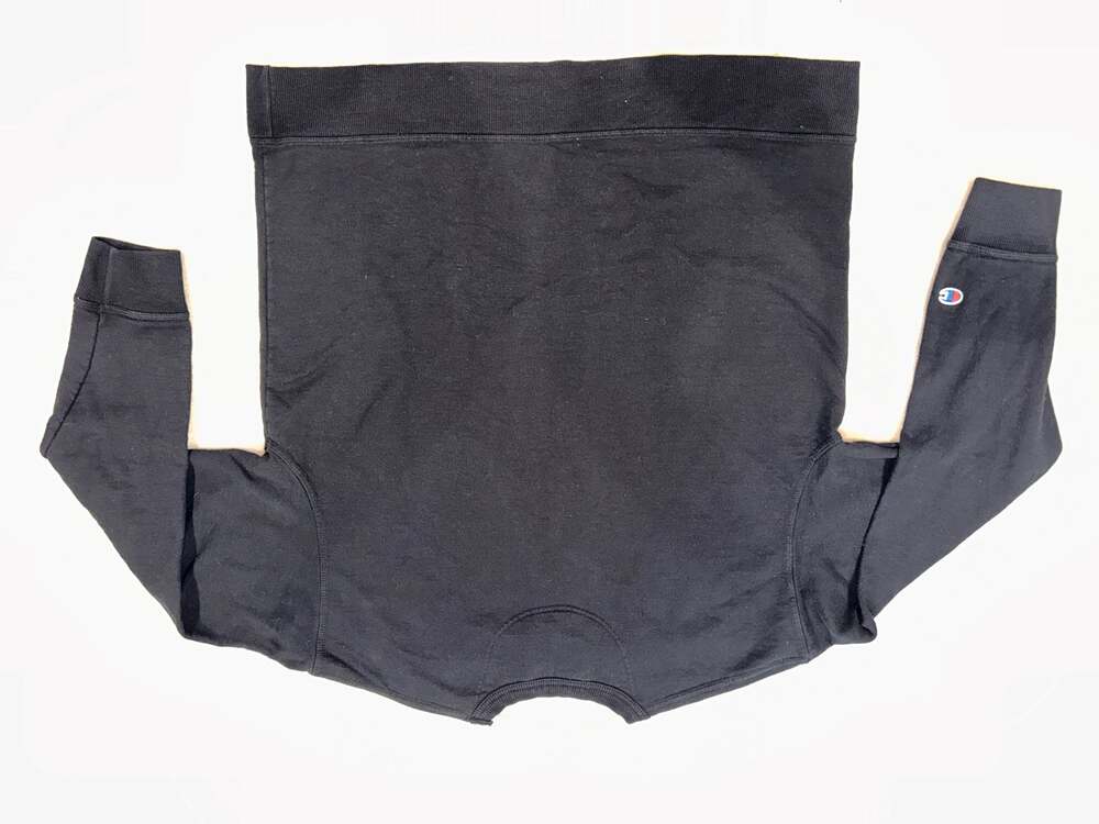 Men’s Champion Authentic Crewneck Sweatshirt Black Size XL - Picture 4 of 4